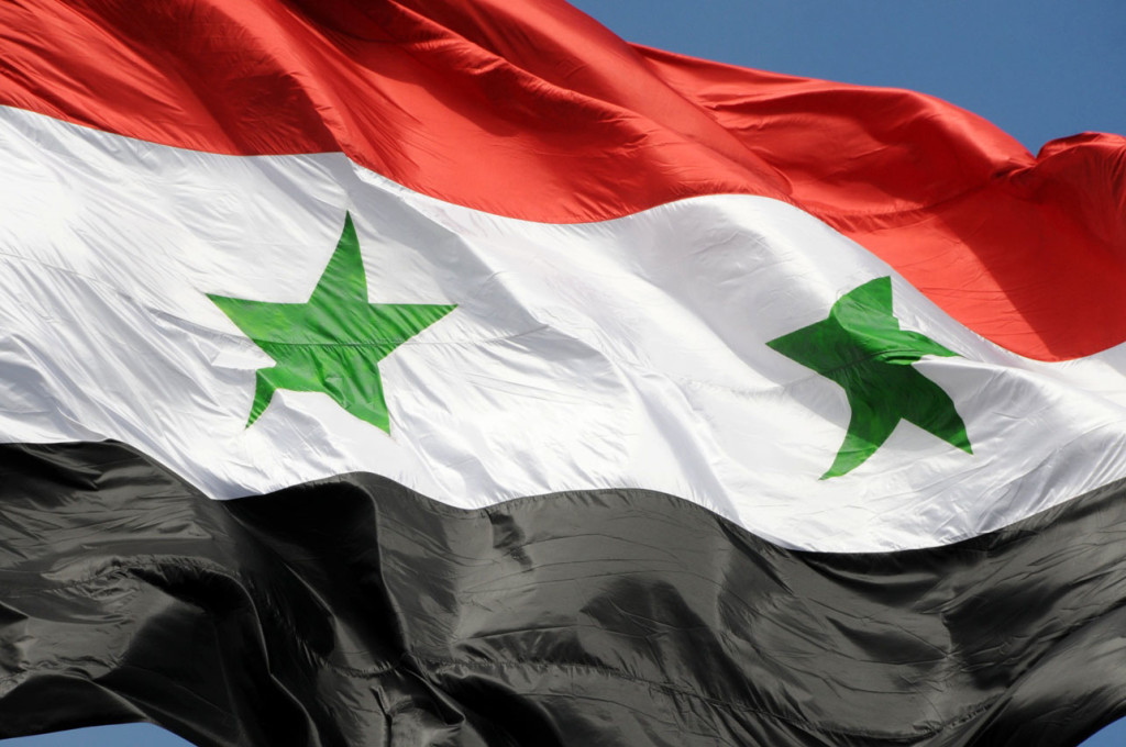 The_flag_of_Syrian_Arab_Republic_Damascus,_Syria